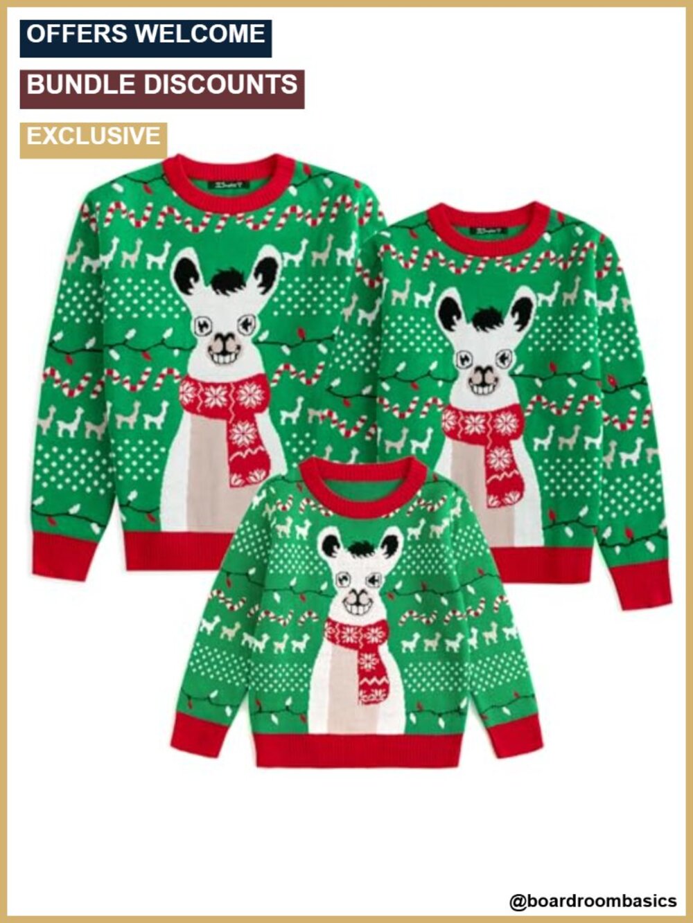 Kids Ugly Christmas Sweater Pullover Knitted Holiday Party Novelty